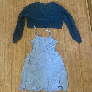 Anthropology Sweater and Slip Dress